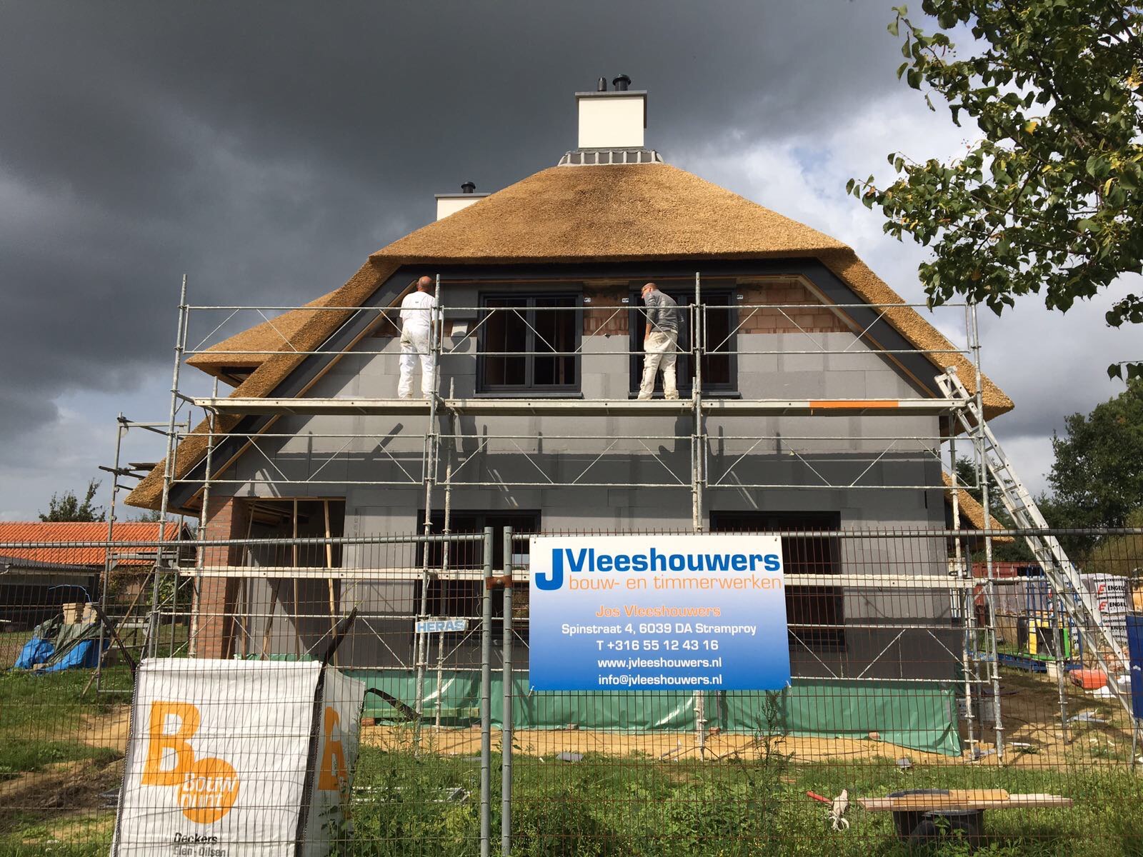 Stucwerk in uitvoering